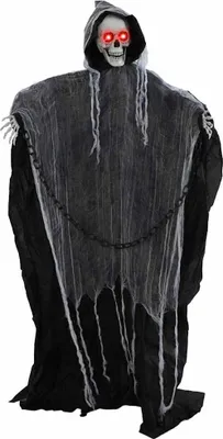 Produktbild von vidaXL Halloween-Sensenmann zum Aufhängen SPOOKA Schwarz 112 x 164 cm
