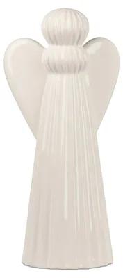 Produktbild von Dekofigur Engel Vanilla im Papierlook H. 40cm weiß aus Keramik Formano