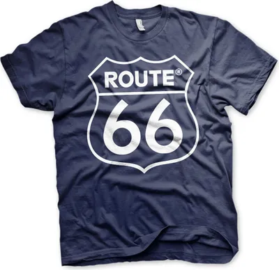 Produktbild von Route 66 Logo T-Shirt - X-Large - Navy