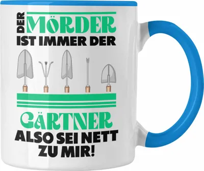 Produktbild von Trendation - Gärtner Tasse mit Spruch Garten Hobbygärtner Geschenk Lustig Gärtnerin Geschenkidee (Blau)