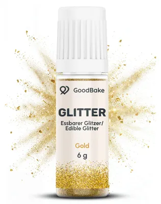 Produktbild von GoodBake Essbarer Glitzer Gold 6g – Tortendeko, Backdekoration, Cupcakes & Gebäck verzieren