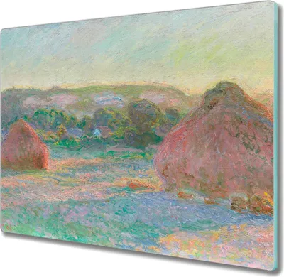 Produktbild von Coloray Schneidebrett Herdabdeckplatte 60x52 cm Kochplattenabdeckung Küchenbrett Hackbrett - Monet Heuschober