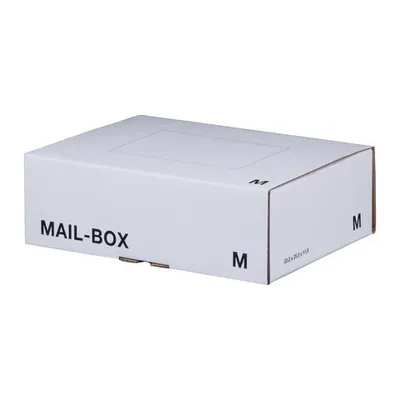 Produktbild von 20x Versandkarton 331x241x104mm MAILBOX M mit Steckverschluss wiederverschließbar weiß