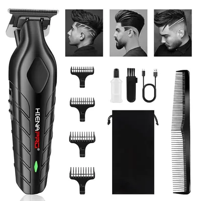 Produktbild von Professionelle Haarschneidemaschine & Barttrimmer für Herren, Kabellos, T-Klingen, 0mm Detailer Haarschneider, Wiederaufladbarer Konturen Trimmer