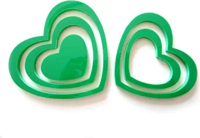 Produktbild von Oblique Unique 3D Herzen 5er Set Wandtattoo Dekoration 3D Deko - grün