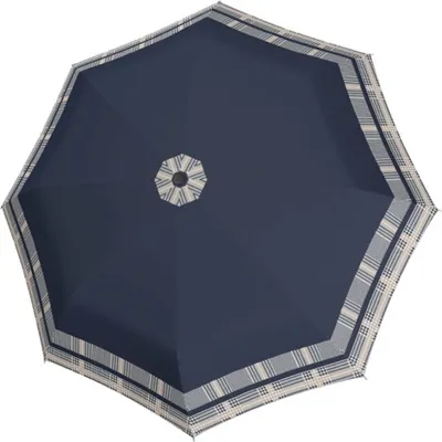 Immagine prodotto di doppler ombrello tascabile ombrello Fiber Automatic Timeless Hahnentritt Navy blu multicolore