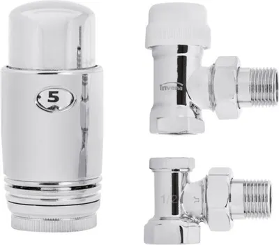 Produktbild von Eck-Thermostat-Set, verchromt