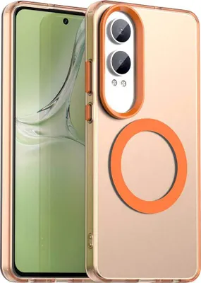 Obrázek produktu pro Magnetické pouzdro pro OnePlus Nord CE4 Lite, tenké matné průsvitné nárazuvzdorné pouzdro Pomerančový