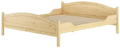 Produktbild von Klassisches Holzbett 180x200 Kiefer massiv Doppelbett V-60.30-18Rollrost inkl.