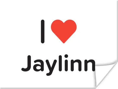 Produktbild von MuchoWow® Poster Ich liebe - Jaylinn - Mädchen 120x90 cm - Wandbild