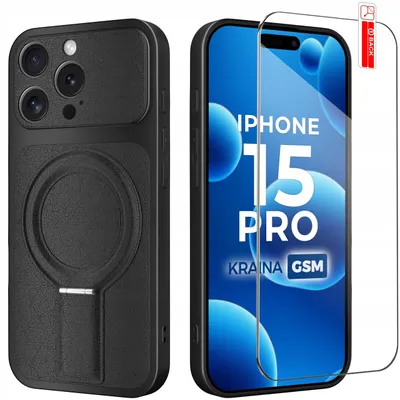 Produktbild von Hülle für das iPhone 15 Pro mit Magnetring für MagSafe + 9H-Glas