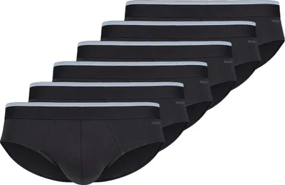 Produktbild von Skiny 6er Pack Basic Slip / Unterhose Slip in klassischer Schnittform, Hoher Tragekomfort, Im modernen Design schwarz XL