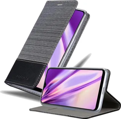 Immagine prodotto di Cadorabo custodia per Samsung Galaxy A10 / M10 custodia protettiva in grigio custodia per cellulare custodia a libro cover