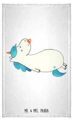 Produktbild von Mr. & Mrs. Panda Handtuch Einhorn Schnuller - Weiß - Geschenk, Einhörner, Baby, Unicorn, Klein, Geburtstag, Mini-Handtuch, baumwolle, Säugling, Gästetuch, Geburt