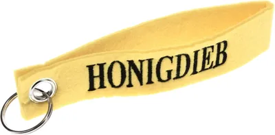 Produktbild von Schlüsselanhänger Filz Honigdieb GELB