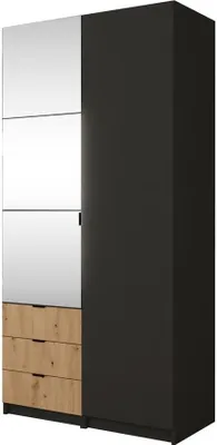 Obrázek produktu pro BETTSO Modulární šatní skříň ONYX 100 I III Black Brown