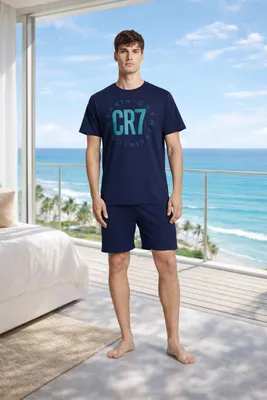Produktbild von CR7 Herren-Pyjama-Set (Navy) – M