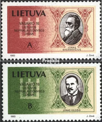 Produktbild von Briefmarken Litauen 1993 Mi 516-517 (kompl.Ausg.) postfrisch Unabhängigkeit