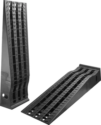 Obrázek produktu pro Rampy pro automobily – servisní rampy, 2 kusy – zdvih 160 mm – nosnost 1474 kg na rampu – protiskluzové – přenosné – pro výměnu oleje a údržbu – černé
