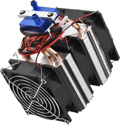 Obrázek produktu pro 120W akvarijní chladič s polovodičovým chlazením - 12V chladnička pro 30l akvária, 4 měděné trubice pro odvod tepla