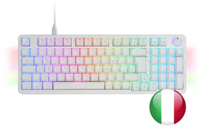 Produktbild von Mars Gaming MKPROWYIT, Kabelgebunden, USB, Mechanischer Switch, QWERTY, RGB-LED, Weiß