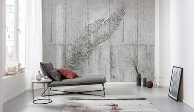 Produktbild von Komar Vlies Fototapete "Concrete Feather" - Größe: 350 x 250 cm (Breite x Höhe), 7 Bahnen