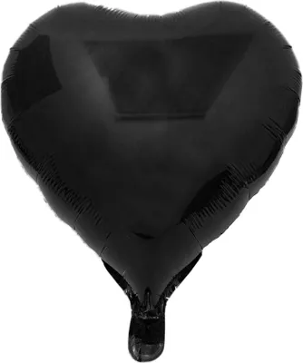 Obrázok produktu pre Fóliový balónik srdce, čierny, cca 45 cm