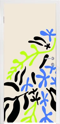 Produktbild von MuchoWow® Türtapete Selbstklebende Türfolie Blatt - Abstrakt - Muster 90x205 cm Türposter Türaufkleber Klebefolie Türklebefolie - Türaufklebern