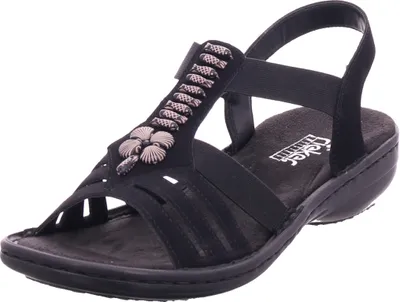Produktbild von Rieker Damen Sandale Sandalette Sommerschuhe schwarz 60806-00 : 42