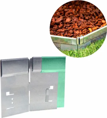 Produktbild von Ecke für Rasenkante Exklusiv Teil 1 8x8x14,8 cm | Rasenkanten | Beeteinfassung | Beetumrandung | Beetbegrenzungen