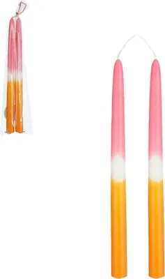 Produktbild von Mica Spitzkerzen Dip-dye dunkel rosa 2 Stück 2,2 x 30 cm