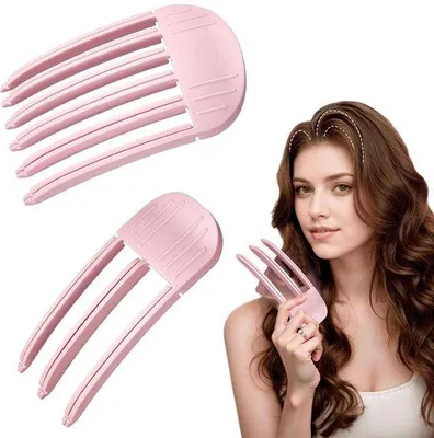 Produktbild von Naturhaar-Clips, Haarstyling-Tools, 2er Set, Haar-Clip-Set, rote Haar-Clips