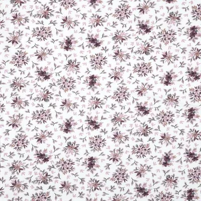 Produktbild von Viskosestoff Meterware für Bekleidung Cleore weiß lila 1,50m
