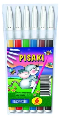 Zdjęcie produktu dla Długopisy Kamet z filcowymi końcówkami, 6 kolorów