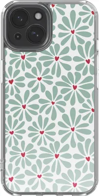 Zdjęcie produktu dla etui imoshion Design do Apple iPhone 15 - Bloom Love Sage Green