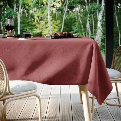 Produktbild von Ovale Tischdecke - Textiler Tischüberzug - Innen und Außen - Wasserdichter Belag - 140 x 180 cm - Dusky Pink