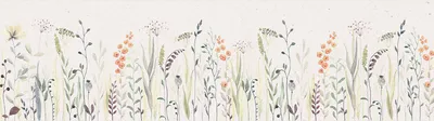Produktbild von Sanders & Sanders selbstklebende Tapetenbordüre Blumen Beige, Grün und Orange 10 x 500 cm