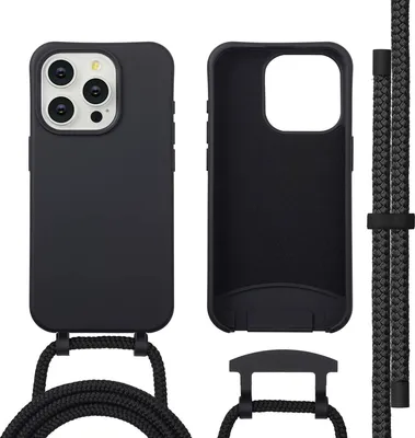 Produktbild von imoshion Color Backcover mit abnehmbarem Handykette und MagSafe iPhone 15 Pro - Schwarz