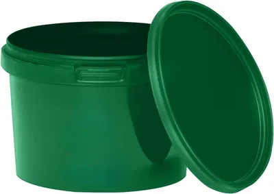 Image de BenBow Seau avec couvercle et poignée 0,5L Quantité : 1 pc, Vert  BSR, Étanche à l'air, Conforme aux normes alimentaires,  BRC, Anti-fuite