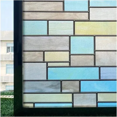 Zdjęcie produktu dla Folia okienna zapewniająca prywatność - Statyczne naklejki 3D - 45x200 cm