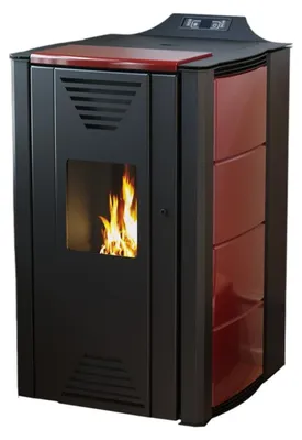 Zdjęcie produktu dla Piec na pelety z obiegiem wody ThermoFlux INTERIO 20 | 18 kW czerwony