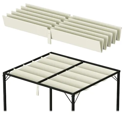 Produktbild von Eikuavons Ersatzdach für Pavillon 238x259 cm, Cremeweiß, Pavillon Dachplane aus Polyester mit PA-Beschichtung, UV-beständig, Ersatz-Pavillondach für Garten und Terrasse
