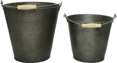 Produktbild von Blumentopf Zinktopf Pflanztopf Kräutertopf Ø 21x19 cm 2-er Set