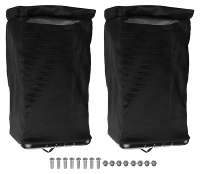 Image de 2 sacs de ramassage, noirs, de rechange pour les tondeuses autoportées L105, L107, L108, L110, L111, L118, L120 et L130 (panier de ramassage AM122416)