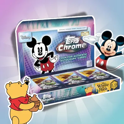 Produktbild von 2026 Topps Chrome Disney Hobby Box Englisch – 72 Karten