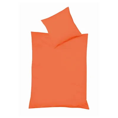 Produktbild von liebling Halbleinen Bettwäsche 200 x 200 + 2 x 80 x 80 cm, Farbe orange, Bettbezug aus 50% Leinen & 50% Baumwolle, kühlend & atmungsaktiv