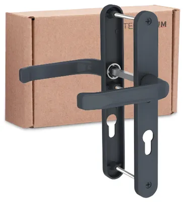 Image de Poignée de porte pour porte extérieure, avec une entreaxe de 92 mm, élégante et résistante aux intempéries