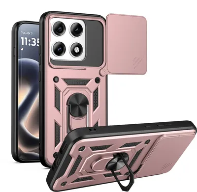 Produktbild von Outdoor Hülle für Motorola Edge 70 Pro Kameraschutz Ring Case Stoßfest Rosegold