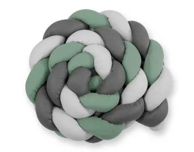 Image de Côté de lit tressé 360cm szałwia en coton de haute qualité