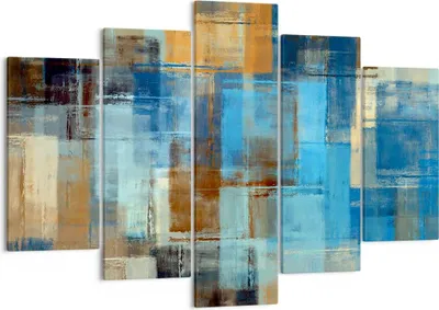 Produktbild von Bild auf Leinwand - Leinwandbild - Abstraktion modern - 150x100cm - Wand Bild - Wanddeko - Leinwanddruck - Bilder - Kunstdruck - Wanddekoration - Leinwand bilder - Wandkunst - EA150x100-3418